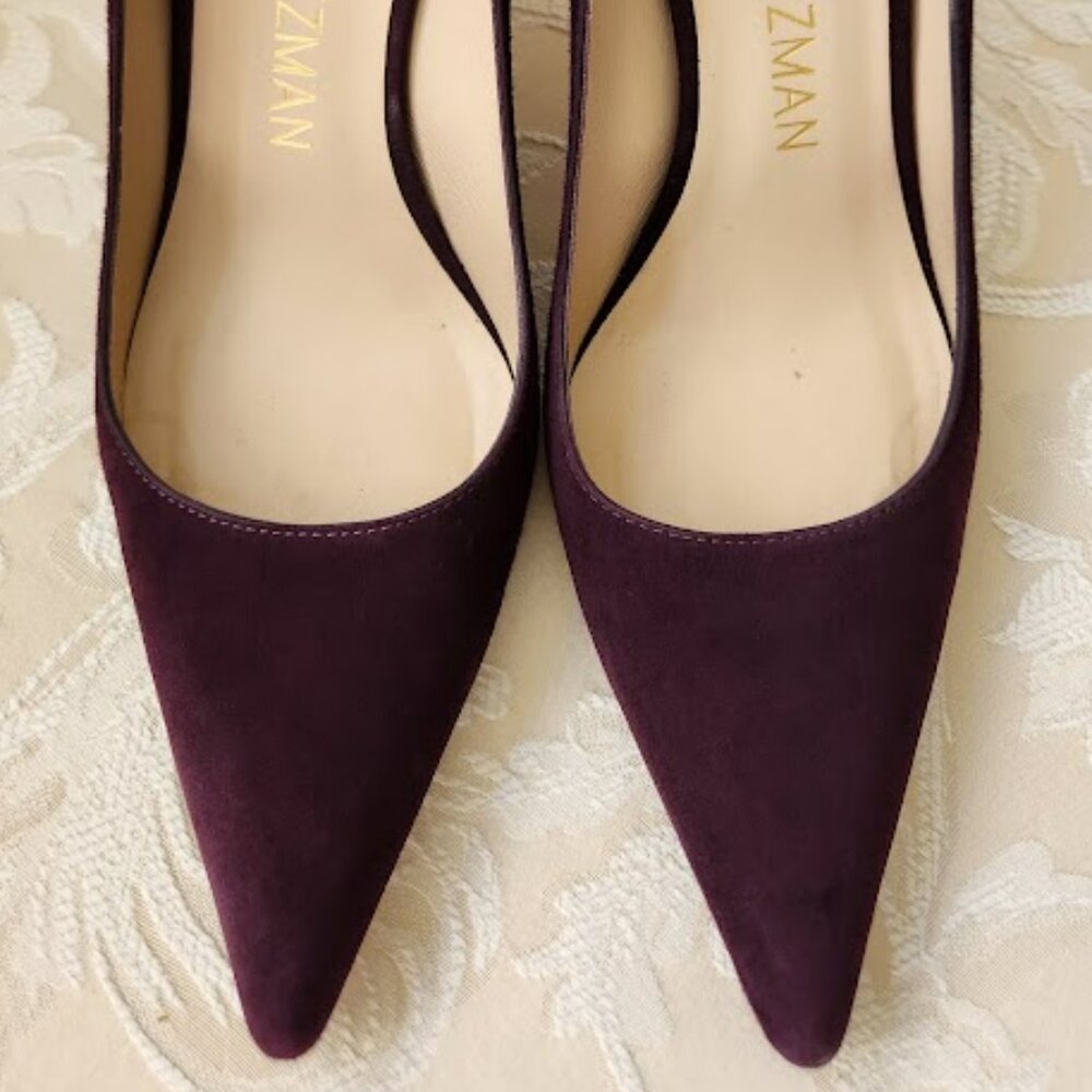 STUART WEITZMAN Stuart Purple Suede  Pump 8M Stuart Weitzman Power 85 (Used)